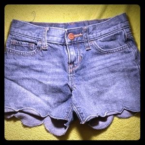 Girls Jean shorts with unique hem
